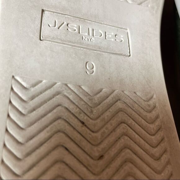 JSlides Olive green satiny Pom Pom slip ons - Picture 2 of 11